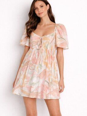 Abercrombie & Fitch Mini Dress Puff Sleeve Floral